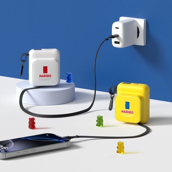 바나실 하리보) 빌트인 릴케이블 PD 고속충전 보조배터리 10000mAh 22.5W