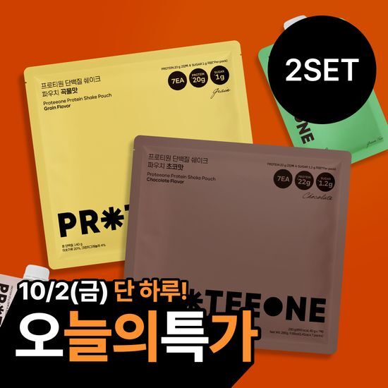 프로티원 프로티원 단백질쉐이크 파우치 2BOX(14팩) 6종 택2