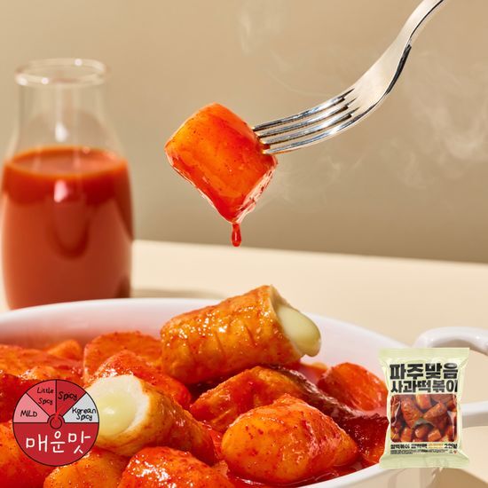 사과떡볶이 사과떡볶이 쌀떡팩 매운맛 750g