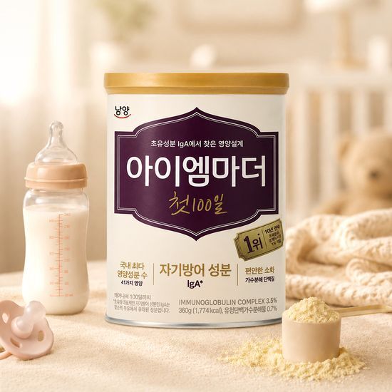 남양 초유성분 아이엠마더 첫 100일 분유 0단계 360g 3캔