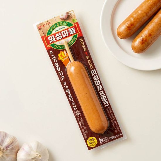 롯데웰푸드 의성마늘 프랑크 오리지널70g X10개