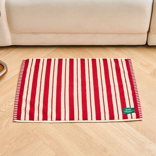 모던하우스 STF 더블 스트라이프 타월발매트 RED 45X65cm