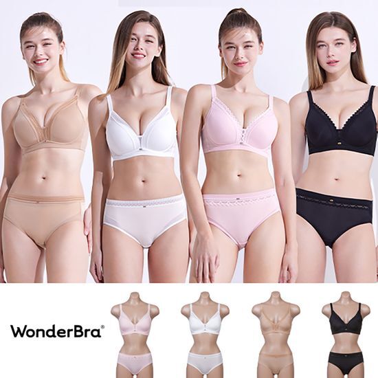 원더브라 Wonderbra 와이어프리 브라팬티 4세트 4Color