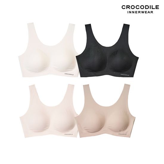 크로커다일 이너웨어 크로커다일 이너웨어 소프트핏 쉘론 U넥 패드일체형 브라 2종 4Color