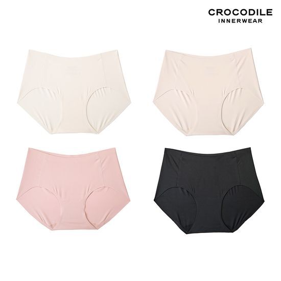 크로커다일 이너웨어 크로커다일 이너웨어 소프트핏 쉘론 V넥 패드일체형 팬티 4Color