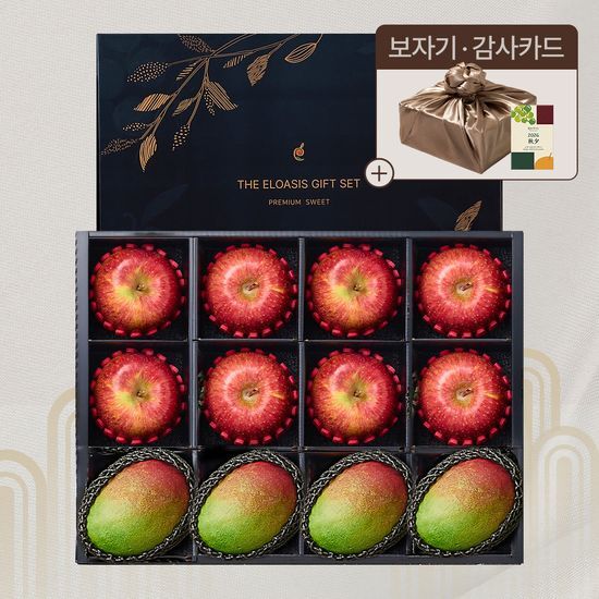 엘로아시스 프리미엄 네이비 에디션, 사과&애플망고 선물세트 4.2kg내외(사과8, 애플망고4) 가격 추이 엘로아시스 엘로아시스 프리미엄 네이비 에디션, 사과&애플망고 선물세트 4.2kg내외(사과8, 애플망고4) - 최저가 133,000원