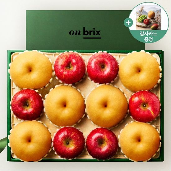 온브릭스 그린 에디션, 알찬 사과&배 선물세트 6kg이상(12입/특품)