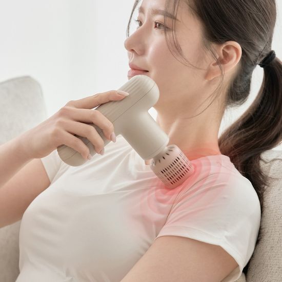 무아스 무아스 5 in 1 냉온열 마사지건 휴대용 미니 무선 진동 마사지기