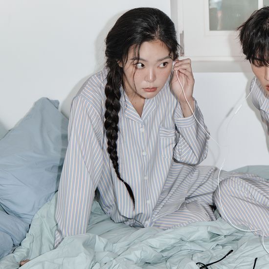 오프아워 오프아워 헤일로 긴팔 잠옷 세트
