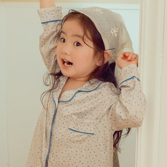 오프아워 오프아워 배배 피치플러프 키즈 긴팔 잠옷 세트
