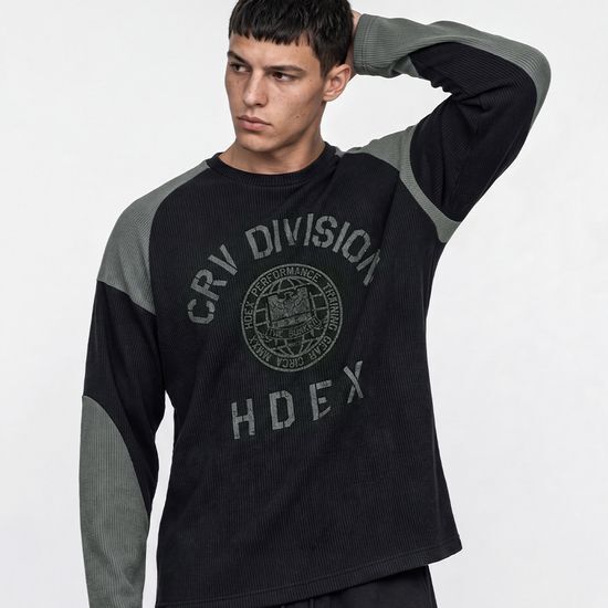 HDEX HDEX 디비전 와플 커브드 롱 슬리브 (2colors)