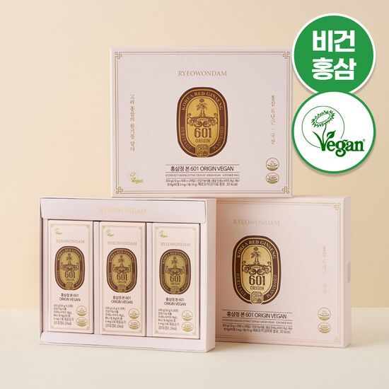려원담 려원담 홍삼정 본 601 ORIGIN VEGAN 30포 (1개월분) (+쇼핑백)