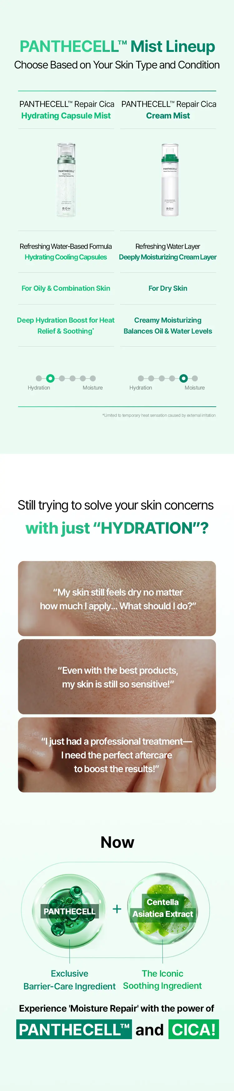 BIOHEAL BOH PANTHECELL Repair Cica Cream Mist (4 Options)