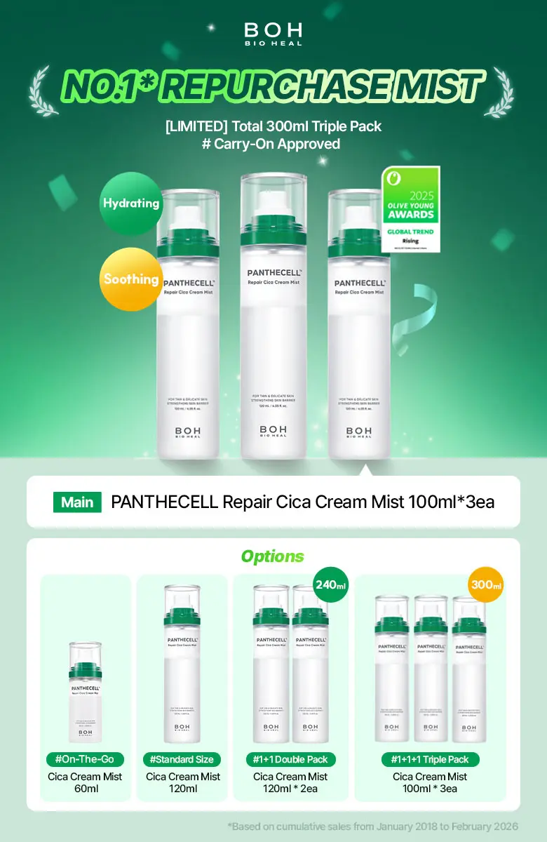 BIOHEAL BOH PANTHECELL Repair Cica Cream Mist (4 Options)