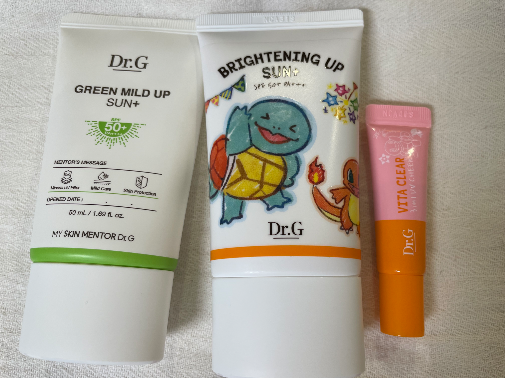 Packets Ketmon Edition Dr.G Beu Lightning Eop Seon Peulreoseu 50 ml 1+1 Gihoek (+10 ml+UV Chikeu 5 ml) ([포켓몬 에디션] 닥터지 브라이트닝 업 선 플러스 50ml 1+1 기획 (+10ml+UV치크 5ml))