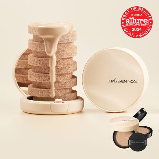 Jung Saem Mool Skin Nuder Cover Layer кушон (основа+рефилл)